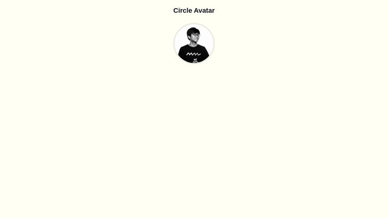 Circle Avatar CSS