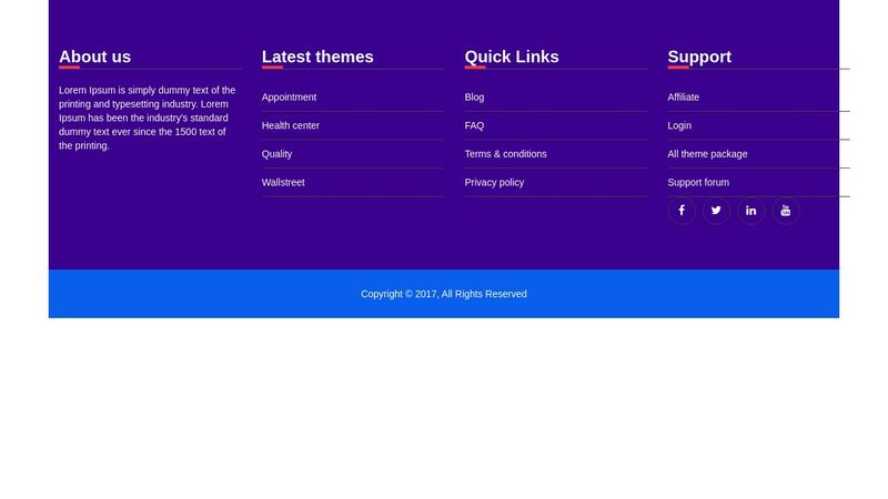 bootstrap footer design