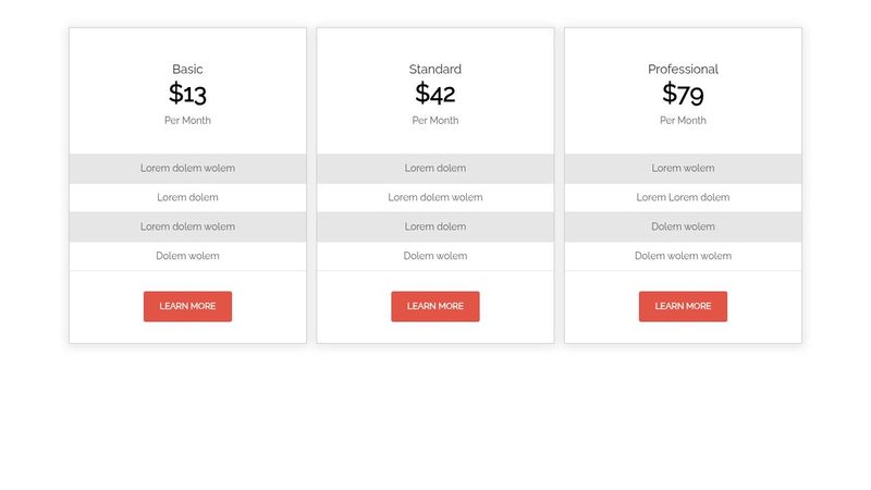 Responsive Pricing Cards