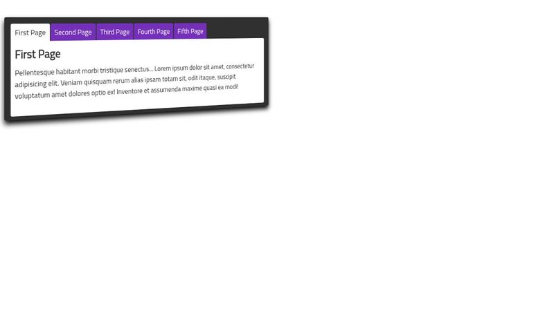 Tabbed Panel - HTML | CSS3 | Javascript