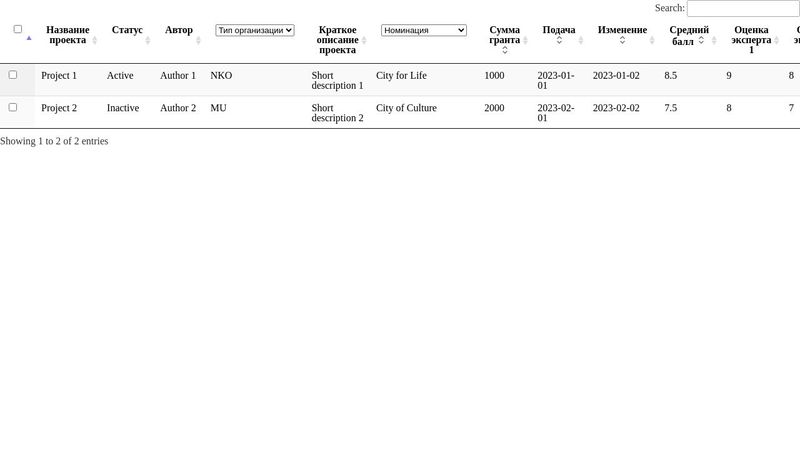 dataTable js example 3