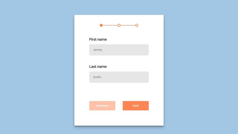 step by step form (Vanilla JS)