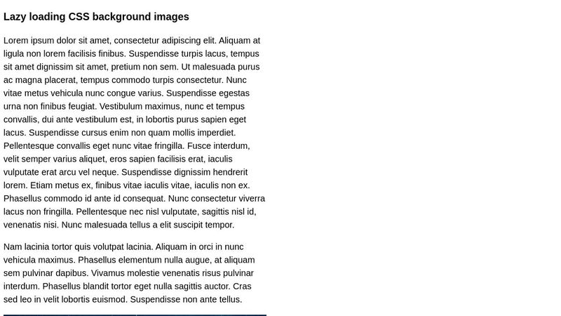 Lazy Loading background images in CSS