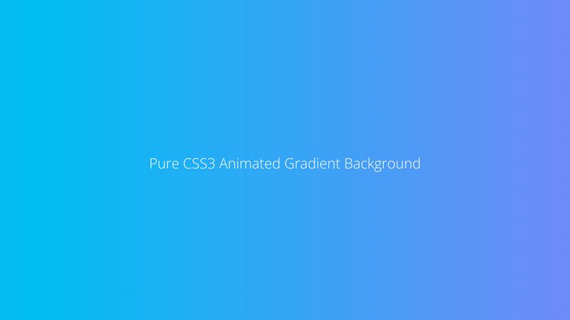 Pure CSS3 Gradient Background Animation