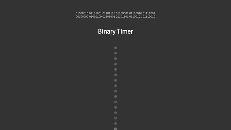 Pure CSS Binary Timer