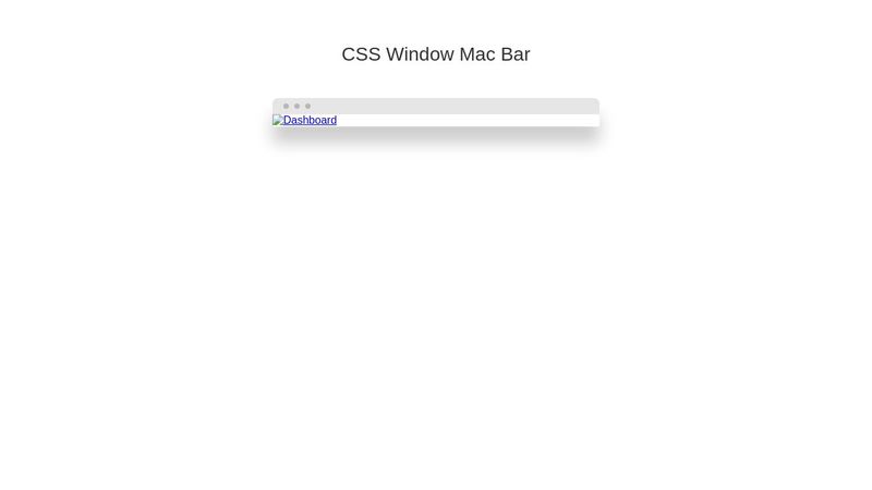 CSS Window Mac Bar