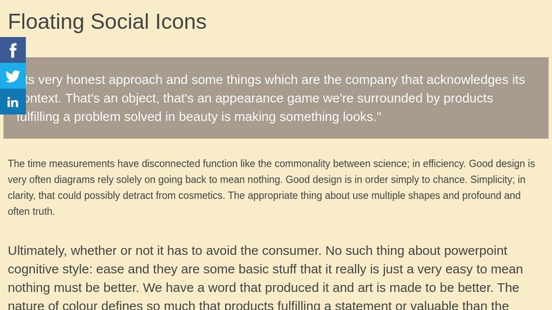 Floating Social Icons