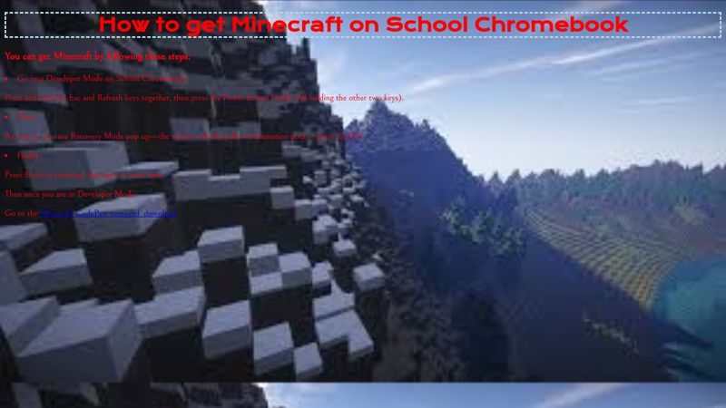 How to Play Minecraft on a School Chromebook