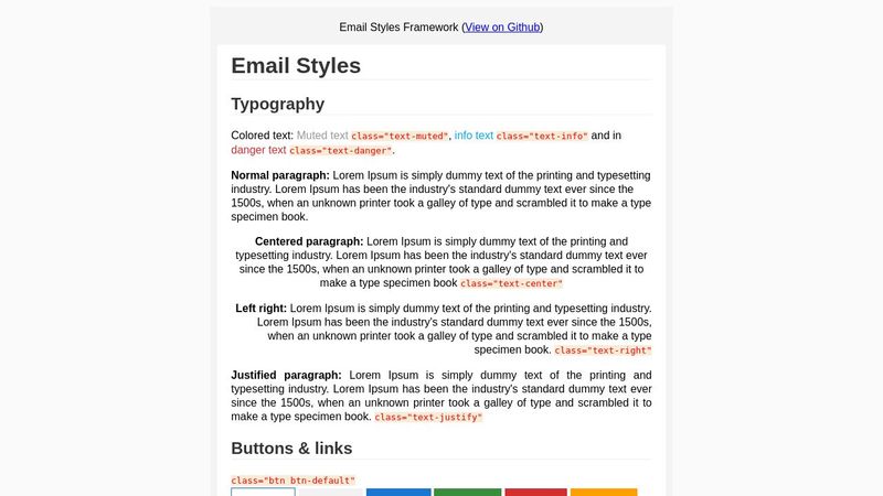 Email Styles (framework)