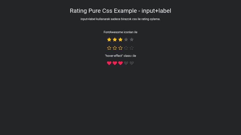 Rating Pure Css