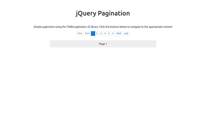 Jquery Pagination Example