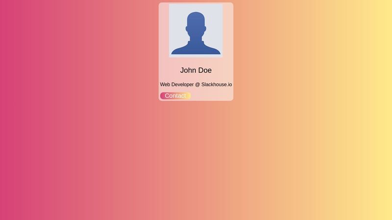 CSS Practice - Very simple CSS card