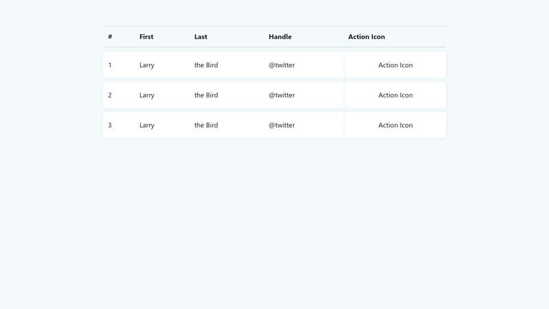 modern table style CSS & SCSS