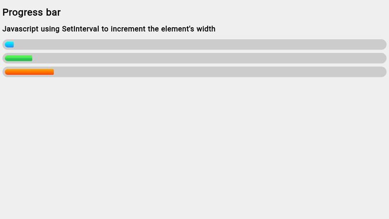 Progress Bar (javascript)