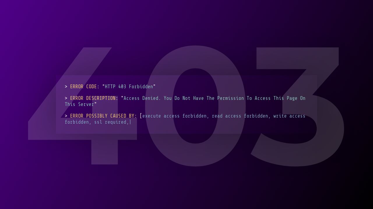 403 Forbidden HTML Templates