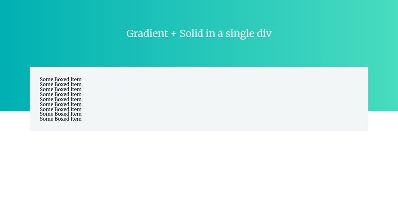 CSS gradients + solid color background