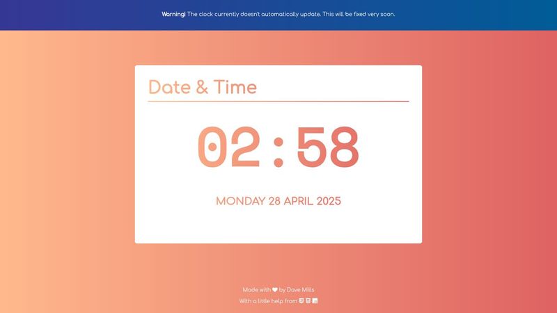 Time and Date | CSS & Javascript