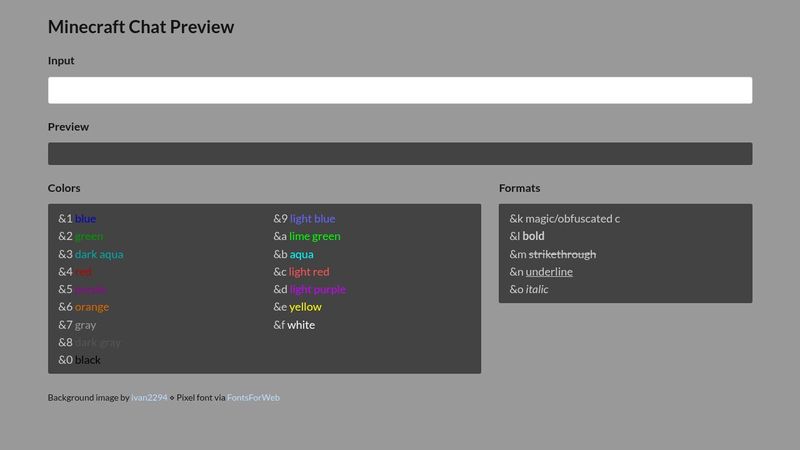 Minecraft Chat preview
