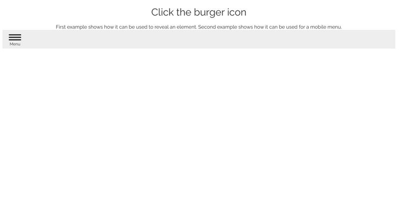 Really simple burger menu