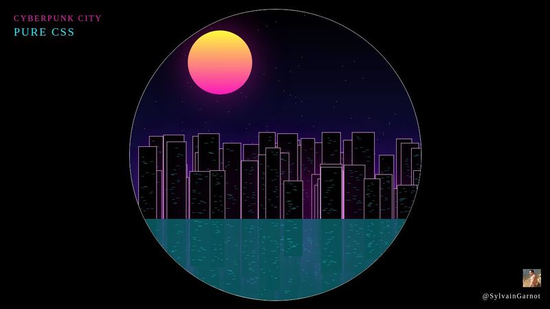 Pure CSS - Cyberpunk City image.