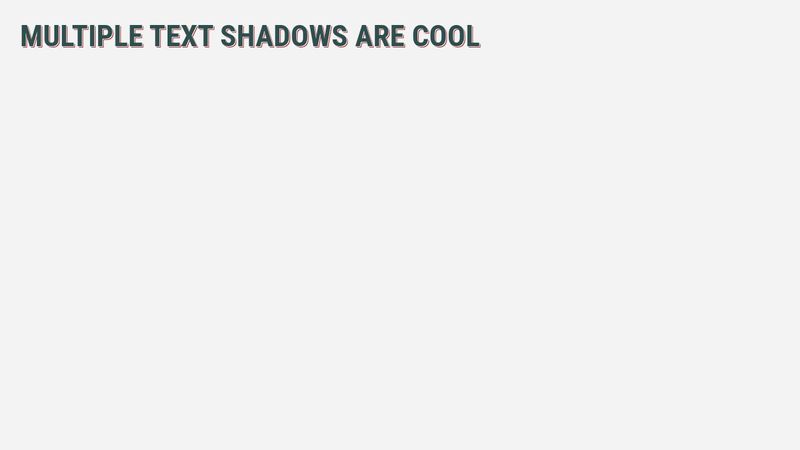 Learn CSS - Multiple text-shadows