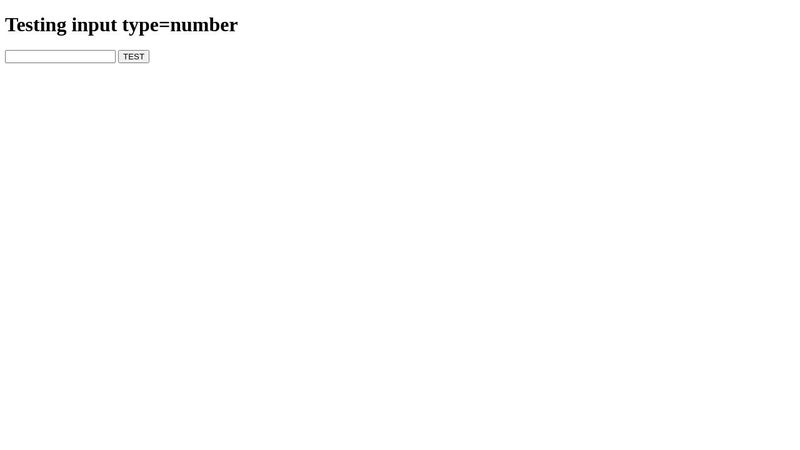 input type number