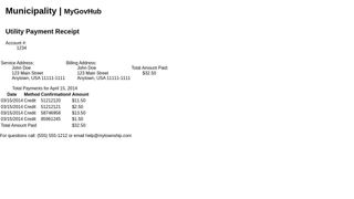 Payment History Mockup