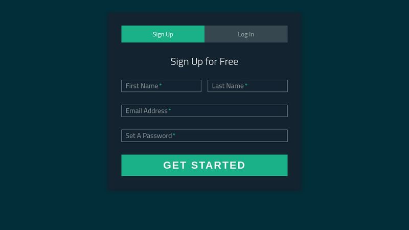 Sign-Up/Login Form