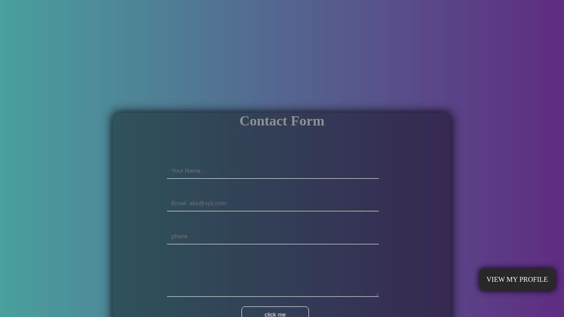 Simple html css contact form