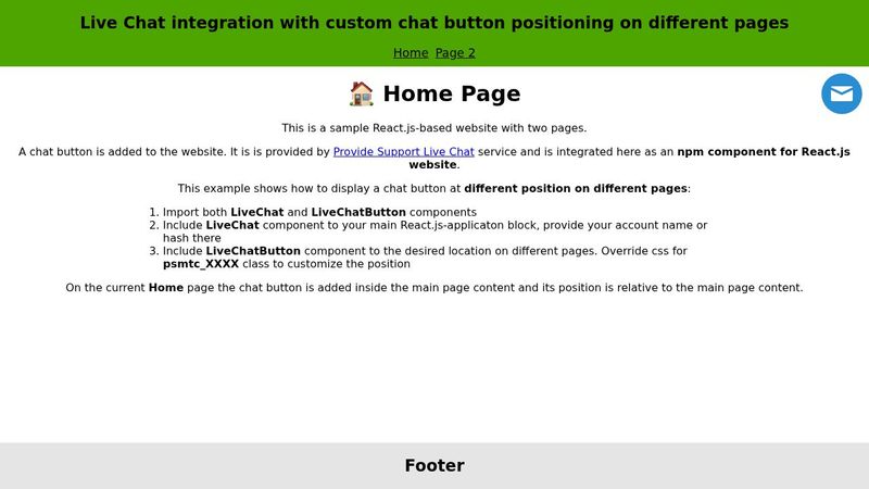 Provide Support Live Chat component for React.js - with custom chat ...