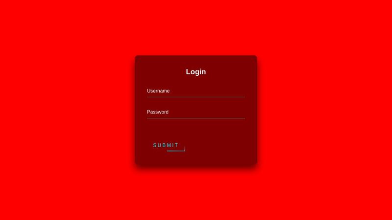 Login Form with floating placeholder and light button