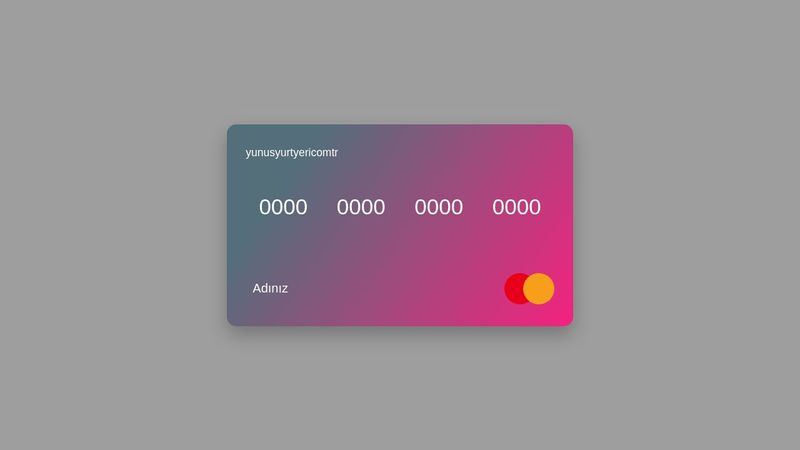 HTML and CSS Credit card design