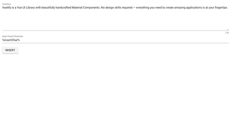 insert-character-at-cursor-position-in-vuetify-textarea