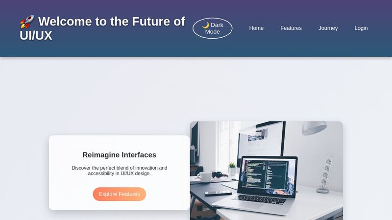 Futuristic UI/UX Design with Stunning Features and Modern Login