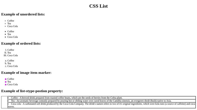 CSS-LIST-PROPERTIES