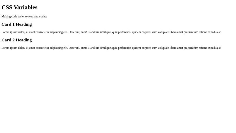 CSS Advanced - CSS variables