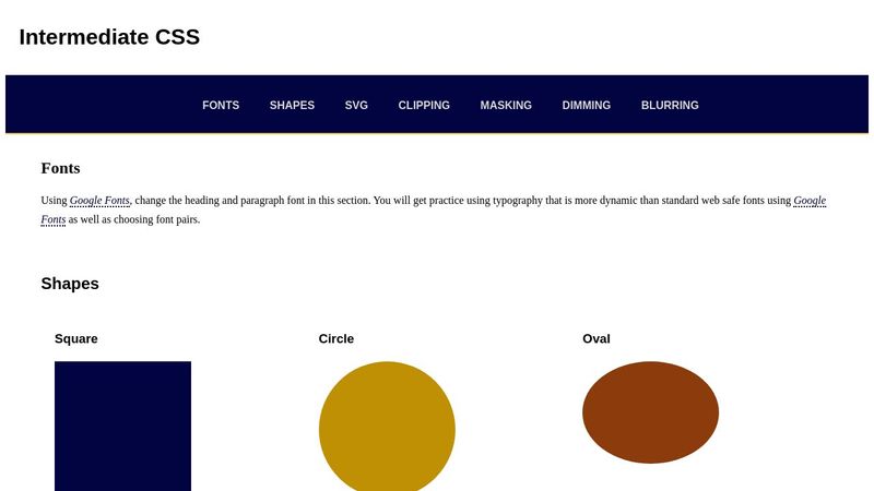 ACTIVITY // INTERMEDIATE CSS