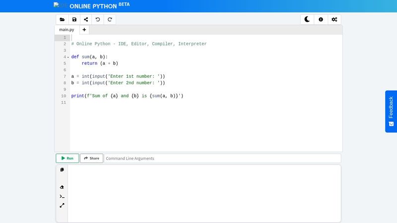 Online Python - IDE, Editor, Compiler, Interpreter