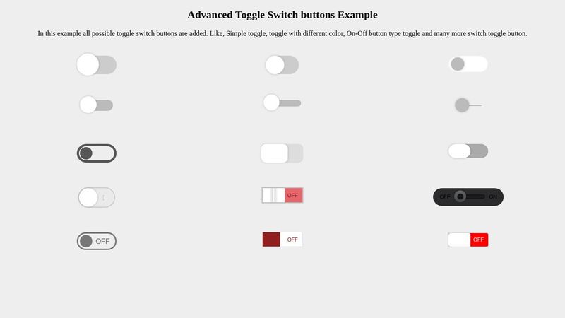 Advanced Switch button example