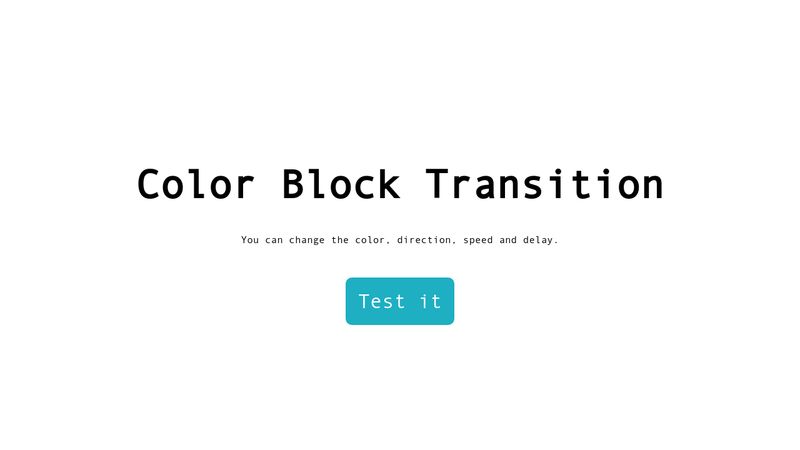 Page Color Block Transition