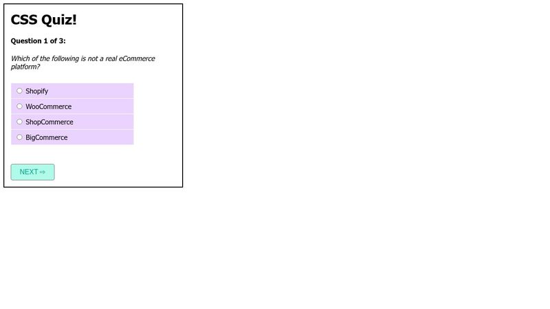 Quiz App - DOM, JavaScript