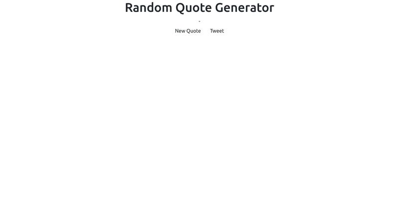 Random Quote Generator