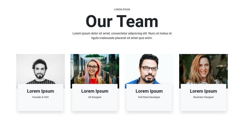 Meet The Team Bootstrap