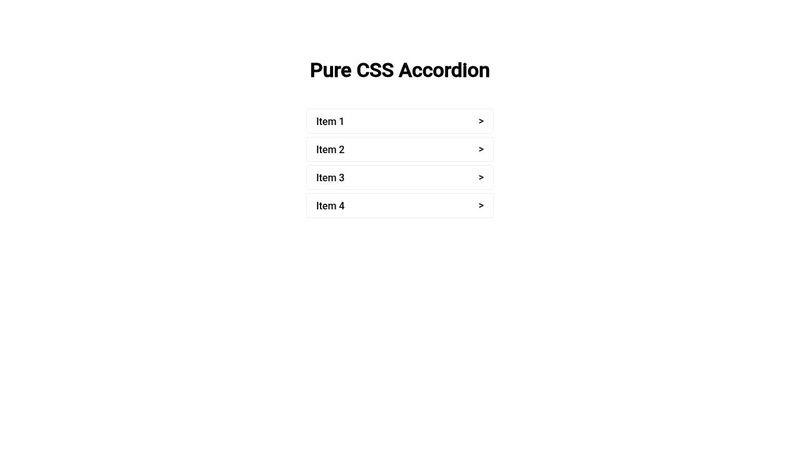 Pure CSS Accordion