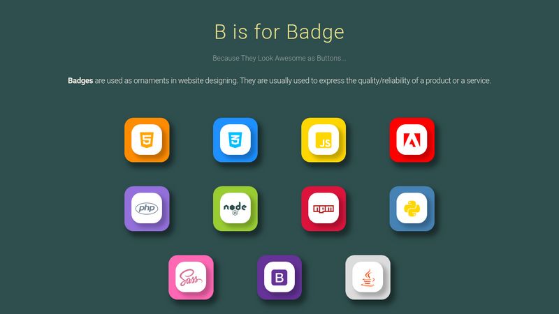 B Is For Badge