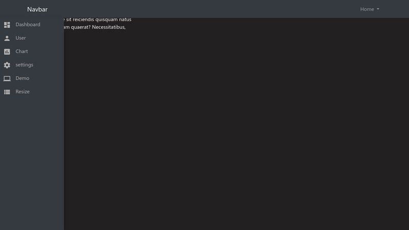 Navbar Sidebar bootstrap 4