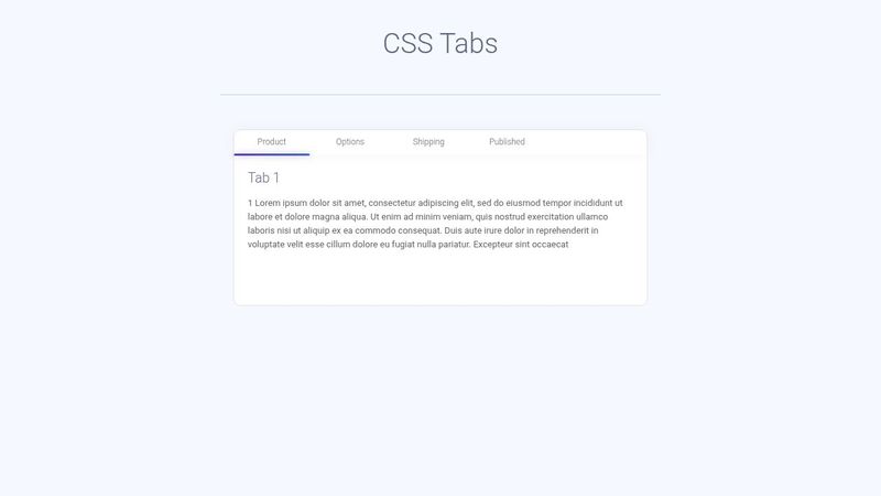 CSS Tabs 😄