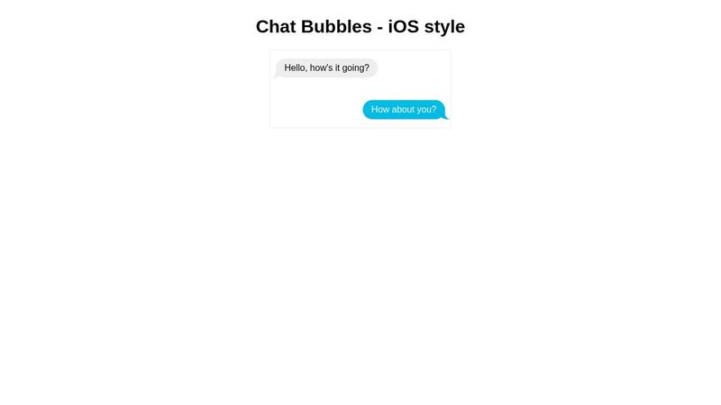 iOS CSS Chat Message Bubbles