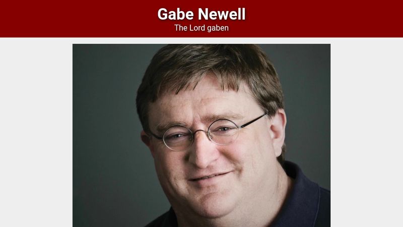 Gabe Logan Newell Steam Profile