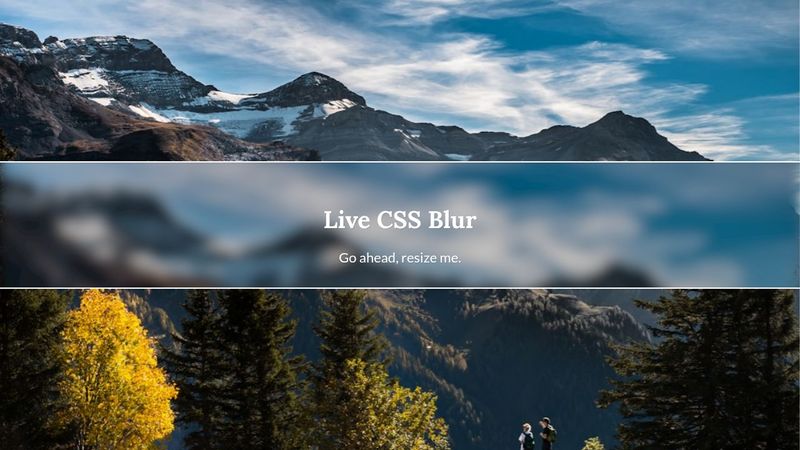 Live CSS Blur